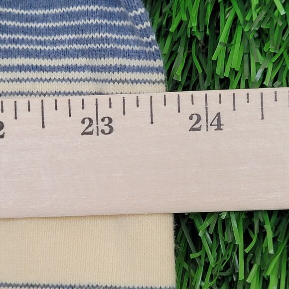 Vintage 90s Pendleton Stripes Polo Shirt L/XL 24x29 Blue Beige - Picture 5 of 12